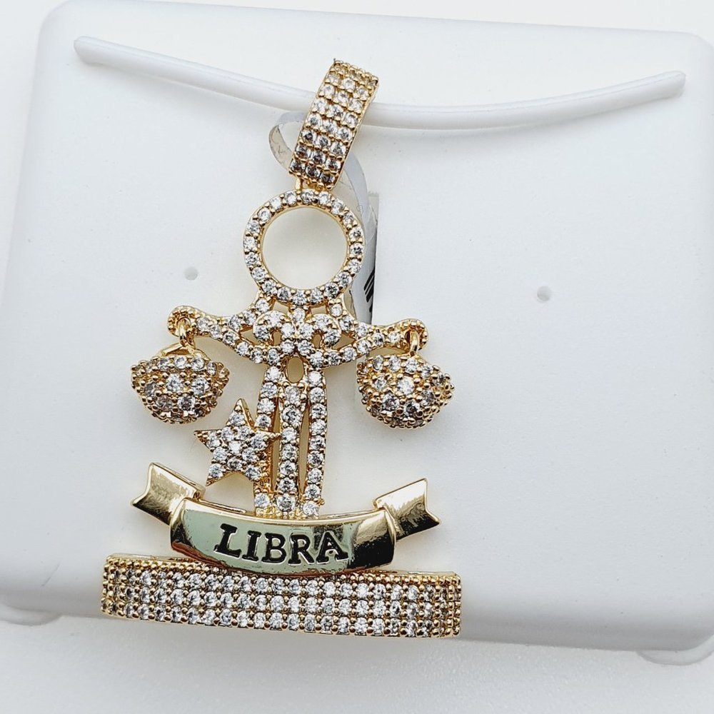 "14K Gold Plated Cubic Zircon Pendant, INUS1BR216 - Picture 5 of 9